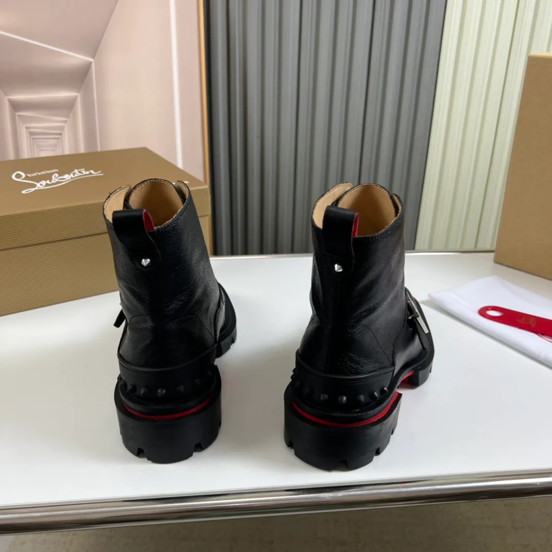 Men's shoes 💰800💰 CL popular red-soled boots 🆑1:1 original mold, Christian* Louboutin, imported cowhide leather upper + water-dyed cowhide lining, original outsole ⬆️ wear-resistant and non-slip, full set of counter packaging 🎁38-45 (38.45 custom-made, non-refundable)